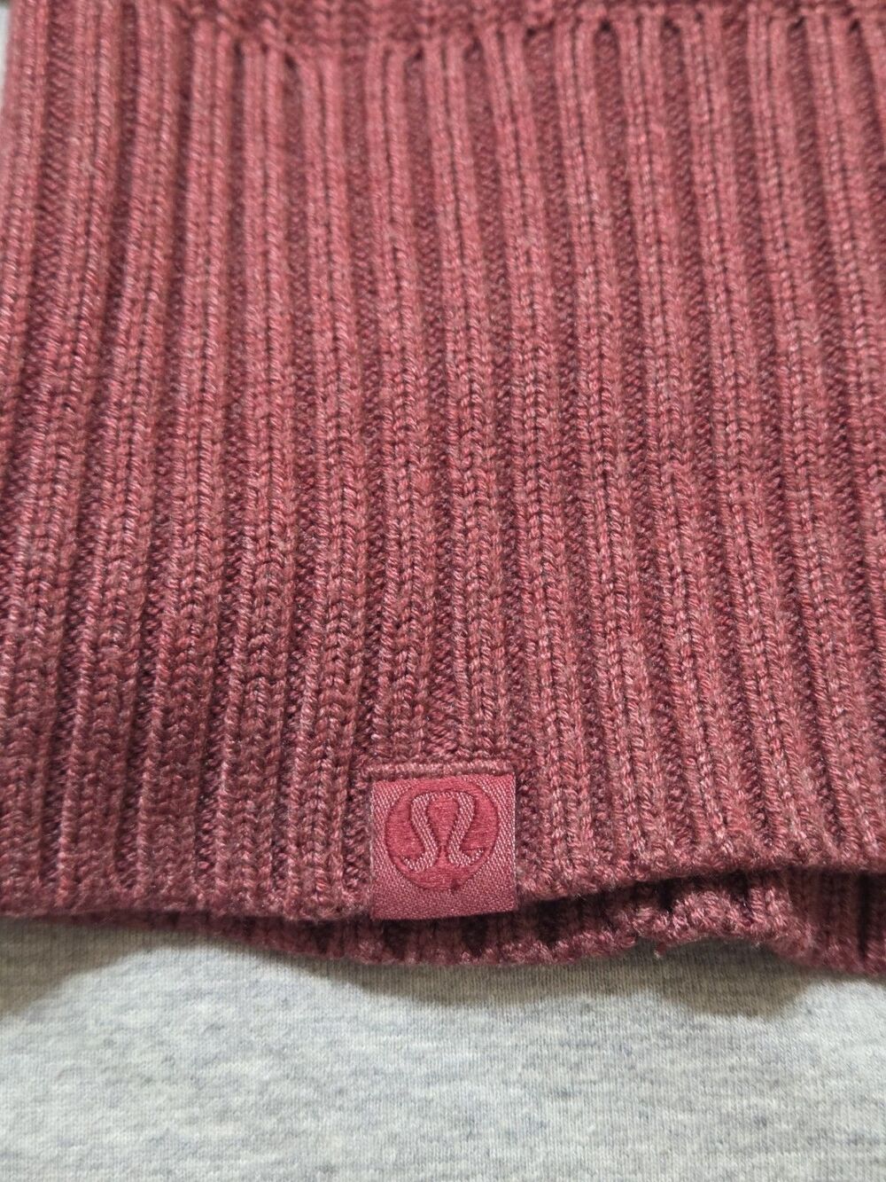 Lululemon Cashlu Sweater Wrap Knit Pockets Heathered Mulled Wine Women's L/XL U2 - Picture 6 of 10